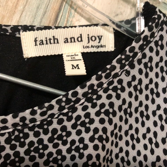 Faith and Joy, Los Angeles black/white top - Picture 3 of 4